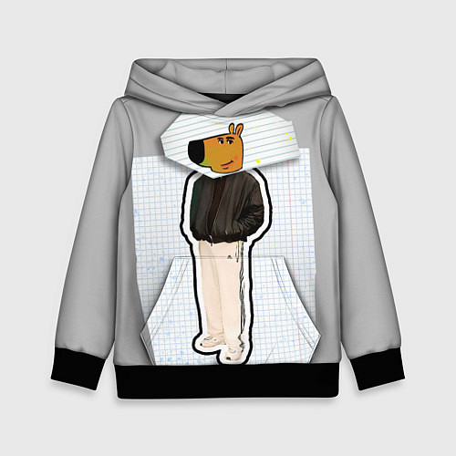 Детская толстовка Чиловый парень - свидетель мем / 3D-Черный – фото 1