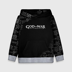 Толстовка-худи детская Бог войны японские символы, цвет: 3D-меланж