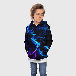 Толстовка-худи детская Color blue pink, цвет: 3D-белый — фото 2