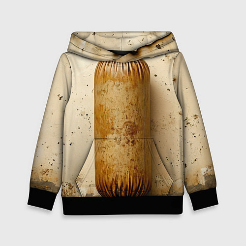 Детская толстовка Бежевая боксерская груша / 3D-Черный – фото 1