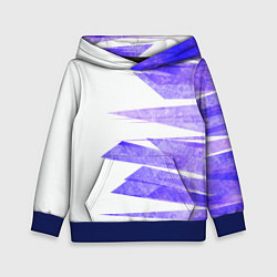 Толстовка-худи детская Color white purple, цвет: 3D-синий