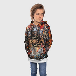 Толстовка-худи детская Кукрыниксы и мифические существа, цвет: 3D-белый — фото 2