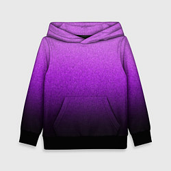 Толстовка-худи детская Магический градиент крошка чёрно-фиолетовый, цвет: 3D-черный