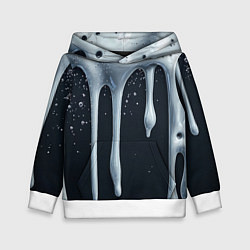 Детская толстовка Белая объемная слизь текстура