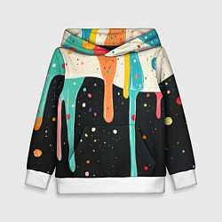 Детская толстовка Разноцветные капли текстура