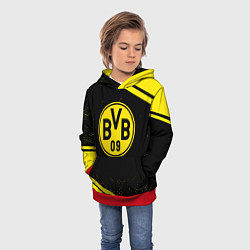 Толстовка-худи детская Borussia полосы, цвет: 3D-красный — фото 2