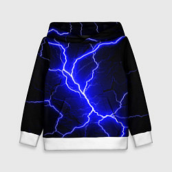 Толстовка-худи детская Color blue black, цвет: 3D-белый