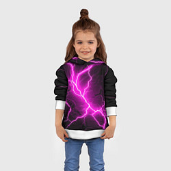 Толстовка-худи детская The color is pink and black, цвет: 3D-белый — фото 2