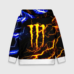 Толстовка-худи детская Monster energy шторм, цвет: 3D-белый