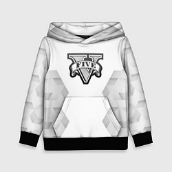 Толстовка-худи детская GTA white poly, цвет: 3D-черный