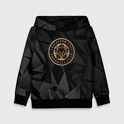 Толстовка-худи детская Leicester City golden poly, цвет: 3D-черный