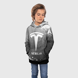 Толстовка-худи детская Tesla - grey gradient, цвет: 3D-черный — фото 2