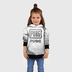 Толстовка-худи детская PUBG - white gradient, цвет: 3D-черный — фото 2