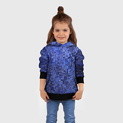 Толстовка-худи детская Синий ультрамарин абстрактная текстура, цвет: 3D-черный — фото 2