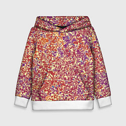 Детская толстовка Оранжево-розовый пёстрый паттерн мелкий рисунок