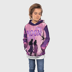 Толстовка-худи детская Great moon mystery, цвет: 3D-белый — фото 2