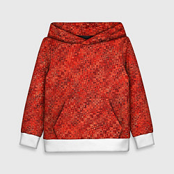 Детская толстовка Морковный красный текстурированный узоры