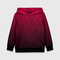 Толстовка-худи детская Текстурный тёмно-розовый градиент, цвет: 3D-черный