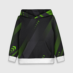 Детская толстовка Color black green