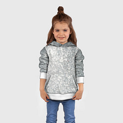 Толстовка-худи детская Серебро, цвет: 3D-белый — фото 2