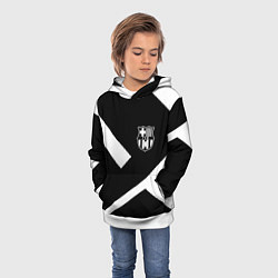 Толстовка-худи детская Barcelona geometry, цвет: 3D-белый — фото 2