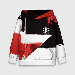 Толстовка-худи детская Toyota логотип, цвет: 3D-белый