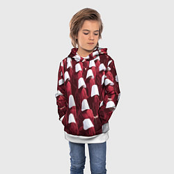 Толстовка-худи детская Рассказ служанки паттерн, цвет: 3D-белый — фото 2