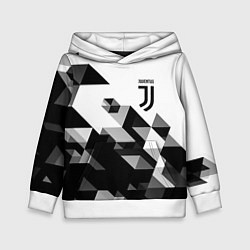 Толстовка-худи детская Juventus geometry black, цвет: 3D-белый