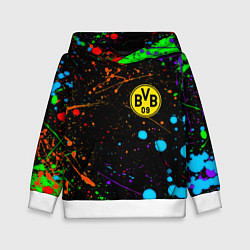 Толстовка-худи детская Borussia neon splash, цвет: 3D-белый