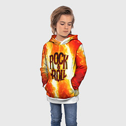 Толстовка-худи детская Рок н ролл, цвет: 3D-белый — фото 2