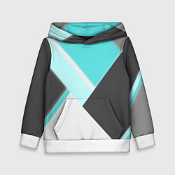 Толстовка-худи детская Color black blue, цвет: 3D-белый