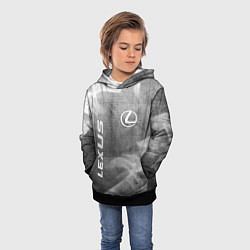 Толстовка-худи детская Lexus - grey gradient вертикально, цвет: 3D-черный — фото 2