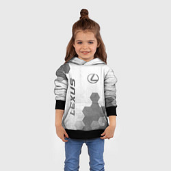 Толстовка-худи детская Lexus - white gradient вертикально, цвет: 3D-черный — фото 2