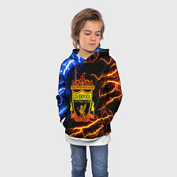 Толстовка-худи детская Liverpool storm, цвет: 3D-белый — фото 2