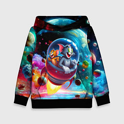 Детская толстовка Том и Джерри летят в ракете - нейроарт