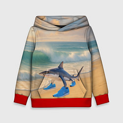 Толстовка-худи детская Тралалеро тралала мем, цвет: 3D-красный