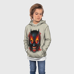Толстовка-худи детская Огенный Бэтмент, цвет: 3D-белый — фото 2