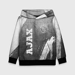 Толстовка-худи детская Ajax - grey gradient вертикально, цвет: 3D-черный