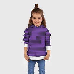 Толстовка-худи детская Color purple square, цвет: 3D-белый — фото 2