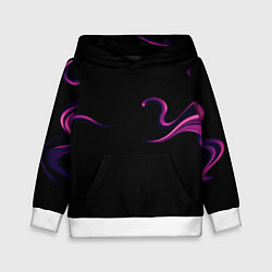 Толстовка-худи детская Color pink abstraction, цвет: 3D-белый