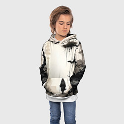 Толстовка-худи детская Путник, цвет: 3D-белый — фото 2