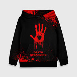 Толстовка-худи детская Death Stranding - red gradient, цвет: 3D-черный