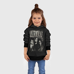 Толстовка-худи детская Нирвана курт дейв крист, цвет: 3D-черный — фото 2