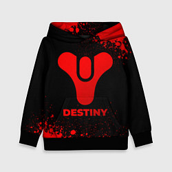 Толстовка-худи детская Destiny - red gradient, цвет: 3D-черный