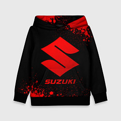 Толстовка-худи детская Suzuki - red gradient, цвет: 3D-черный