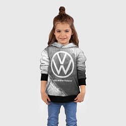 Толстовка-худи детская Volkswagen - grey gradient, цвет: 3D-черный — фото 2