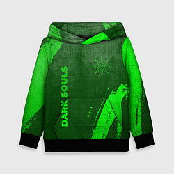 Толстовка-худи детская Dark Souls - green gradient вертикально, цвет: 3D-черный