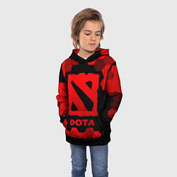 Толстовка-худи детская Dota - red gradient, цвет: 3D-черный — фото 2