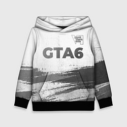 Толстовка-худи детская GTA6 - white gradient посередине, цвет: 3D-черный