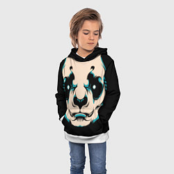 Толстовка-худи детская Взгляд панды, цвет: 3D-белый — фото 2
